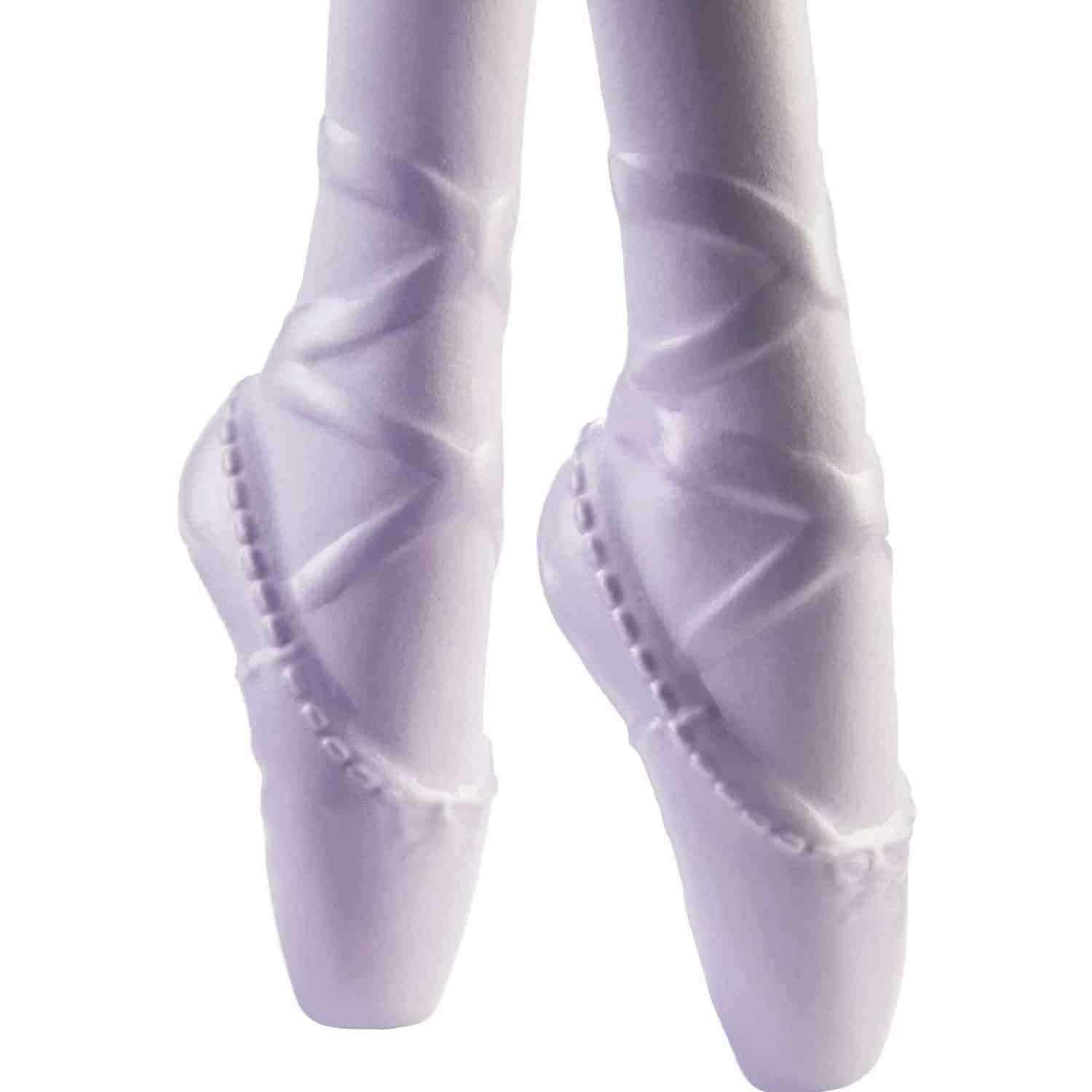 Barbie Ballerina Doll in Purple Tutu with Black Hair, Brown Eyes, Ballet Arms & Sculpted Toe Shoes - Image 4