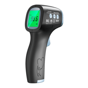 LPOW Forehead Digital Thermometer,The Non-Contact Infrared Thermometer for Babies,Kids&Adults,1s Fast Reading with 3 Colors Backlight Fever Alarm and 50 Memories Recall