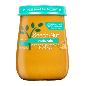 Beech-Nut Immune Support Stage 3 Baby Food, Banana Pumpkin & Orange, 4 oz Jar (10 Pack)
