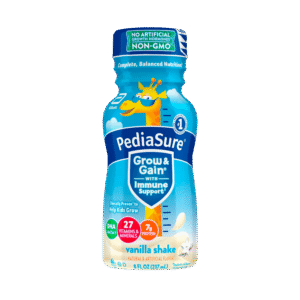 PediaSure Grow & Gain with Immune Support, Kids Protein Shake, 27 Vitamins and Minerals, 7g Protein, Helps Kids Catch Up On Growth, Non-GMO, Gluten-Free, Vanilla 8-fl-oz Bottle, 24 Count