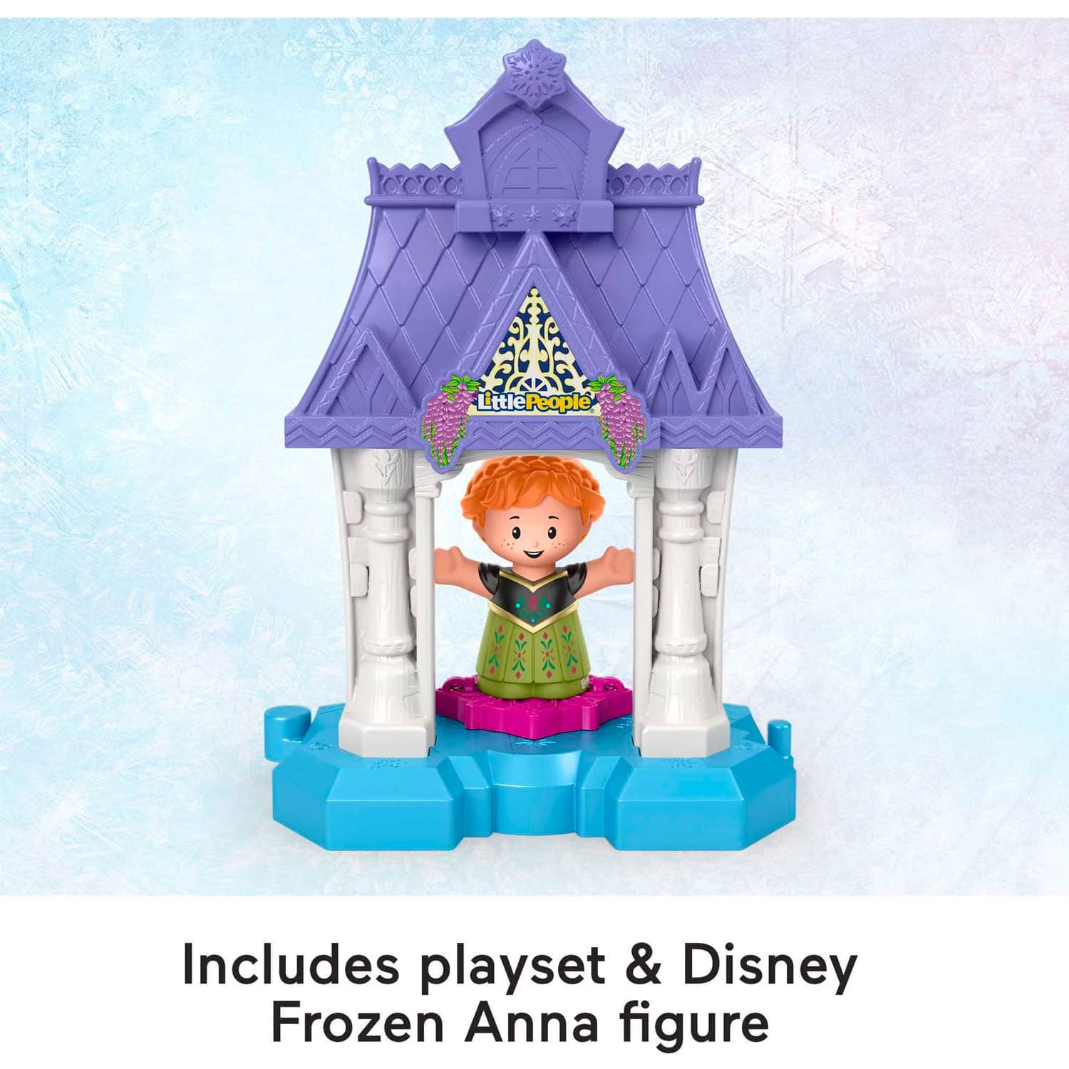 Disney Frozen Anna in Arendelle Little People Portable Playset with Figure for Toddlers - Image 2