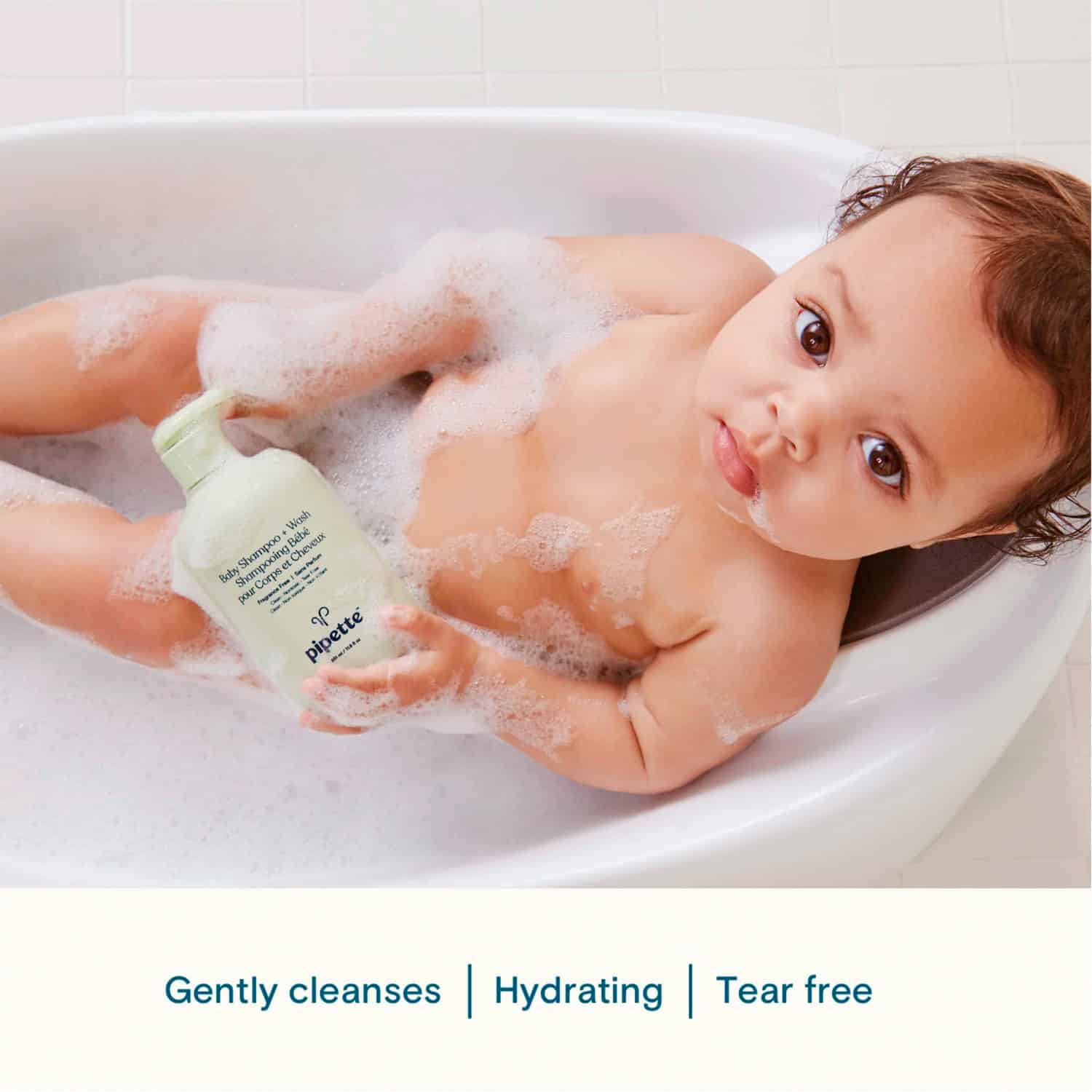 Pipette Tear-Free Baby Shampoo & Wash, Sensitive Skin, Vanilla + Ylang Ylang, 11.8 fl oz - Image 3