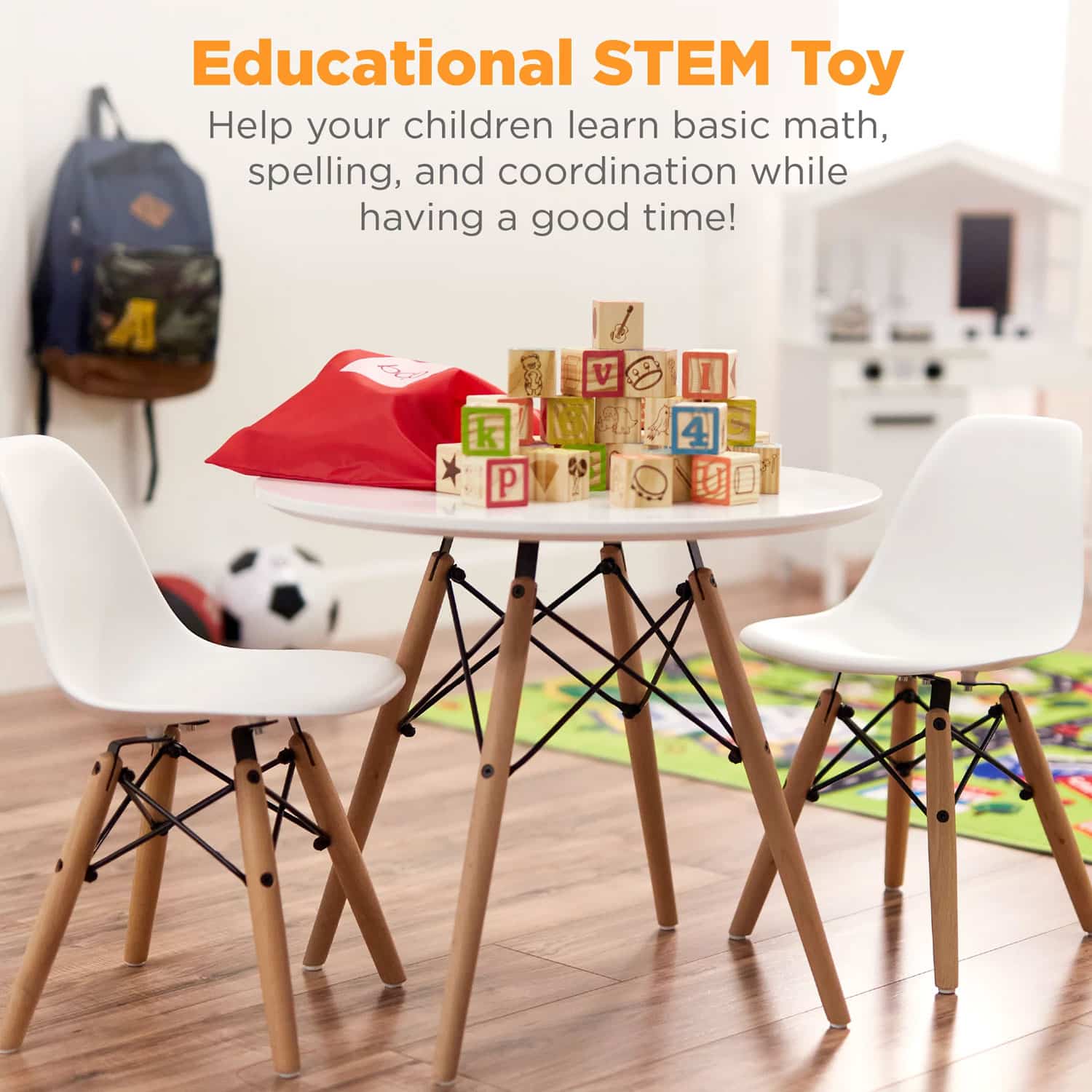 Best Choice Products 40-Piece Kids Wooden ABC Block Set, Building Education Alphabet Letters STEM Toy w_ Case - Image 2