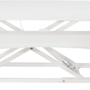 38 inch Desk Converter, Height Adjustable Sit to Stand Riser, Dual Monitor and Laptop Workstation with Wide Keyboard Tray, White