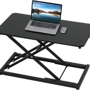 Height Adjustable Standing Desk Converter,Computer Keyboard Stand for Desktop,Keyboard Riser for Stand Up Desk Riser,Computer Workstations for Laptop and Single Monitor Office Use,Size 23.6 Inch