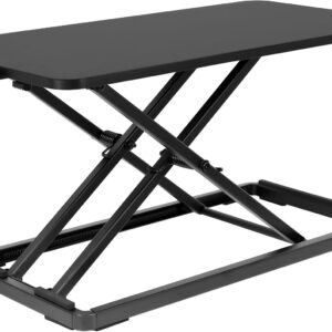 Standing Keyboard Tray, Height Adjustable Keyboard and Mouse Riser for Desk, Sit Stand Keyboard Platform, Large 23.6" x 11.8” Surface for Keyboard, Mouse or Laptop